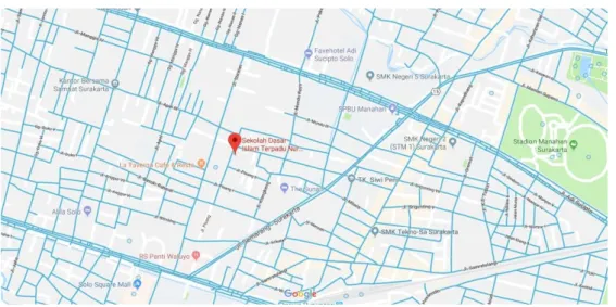 Gambar 2: Peta Lokasi SDIT Nur Hidayah Surakarta 