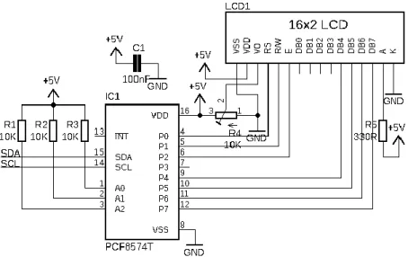 Gambar 3.4 Rangkaian arduino dan LCD  3.3 Pengujian Komponen 
