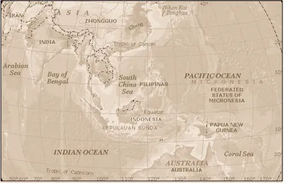 Gambar 1.2 Peta Dunia yang menujukkan Indonesia