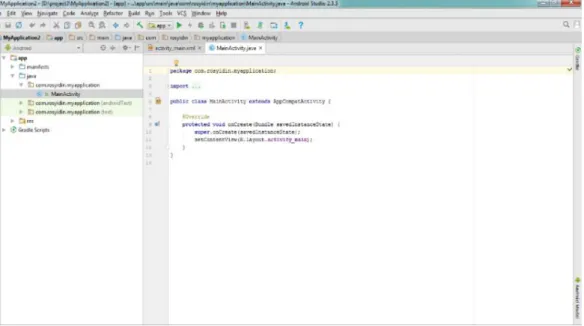 Gambar 2.3 Lingkungan Kerja Android Studio 