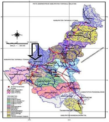 Gambar 3.1. Peta Kabupaten Tapanuli Selatan 