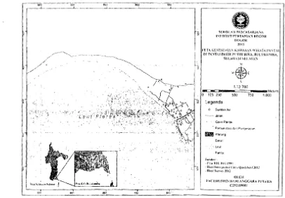 Gambar I. Peta lokasi penelitian: Pantai Pasir Putih I3ira 