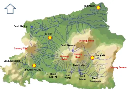 Gambar 1 – DAS Brantas di Provinsi Jawa Timur 