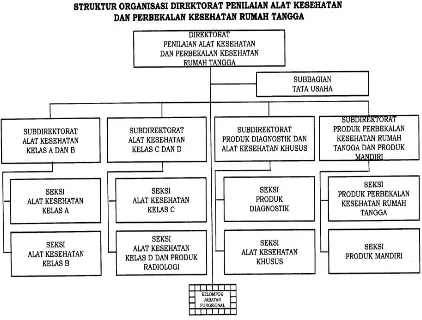 Gambar 1. Struktur Organisasi Direktorat Penilaian Alat Kesehatan dan Perbekalan 