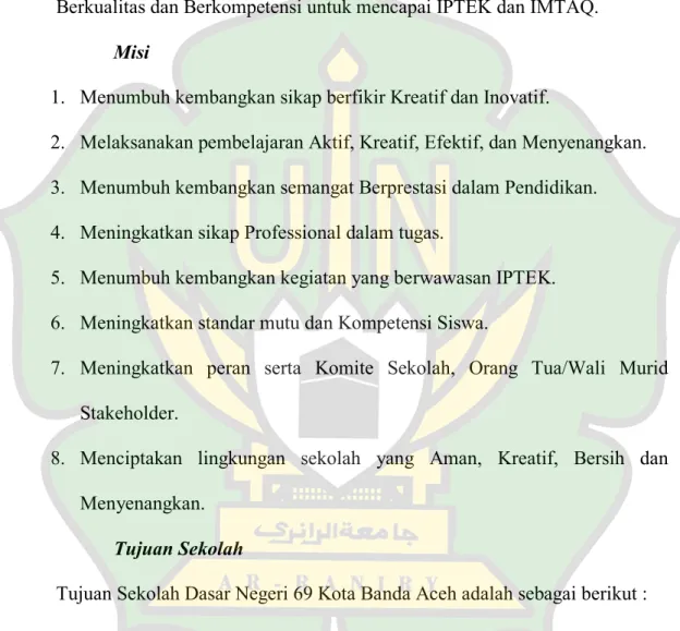 Tabel 4.3 Daftar Keadaan Siswa SDN 69 Banda Aceh