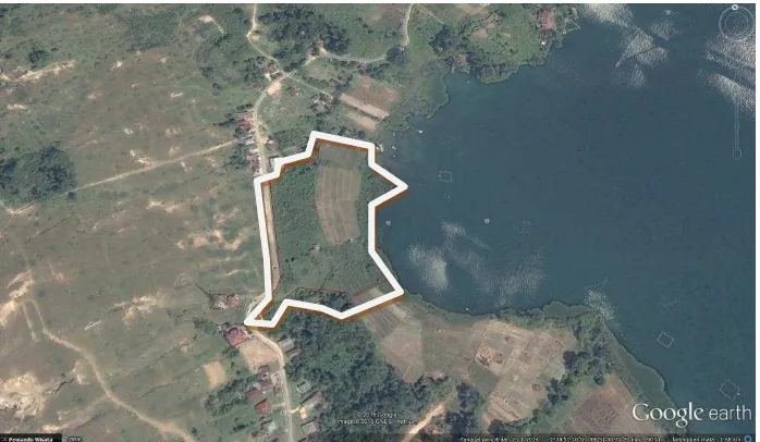 Gambar 6.1 Tapak terpilih Sumber :  Google Earth diakses 2 Juni 2015  