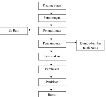 Gambar 2.1 Diagram Pembuatan Bakso 