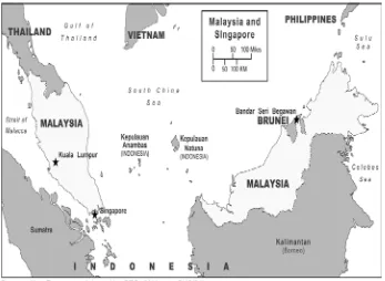 Gambar 2.2 Peta Malaysia dan Singapura 