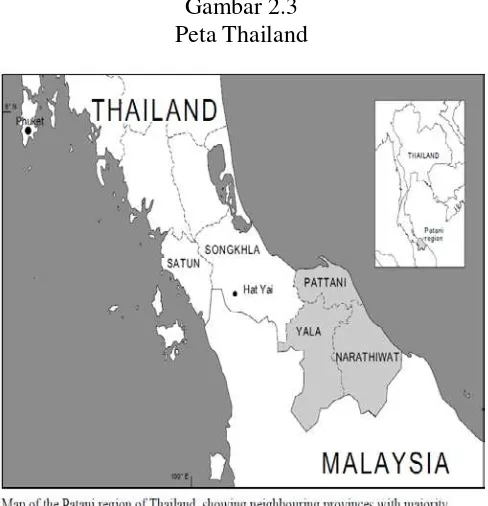 Gambar 2.3 Peta Thailand 