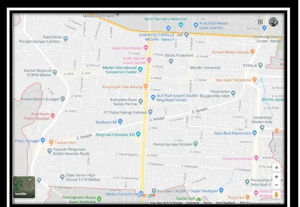 Gambar 2. Peta Lokasi Kecamatan Medan Sunggal 