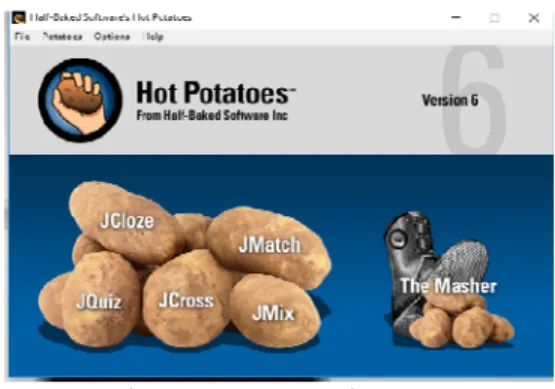 Gambar 1. Menu utama hot potatoes 