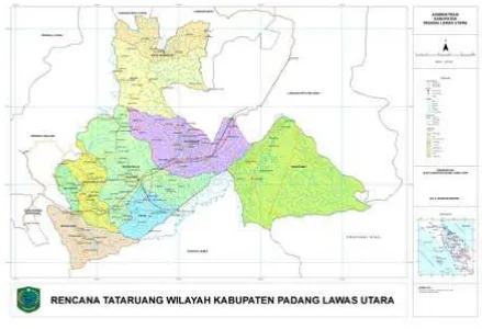 Gambar 3.1. Posisi Kabupaten Padang Lawas Utara  Dalam Peta Provinsi Sumatera Utara 