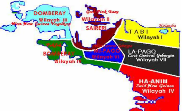 Gambar 1. Peta Wilayah Kebudayaan Papua