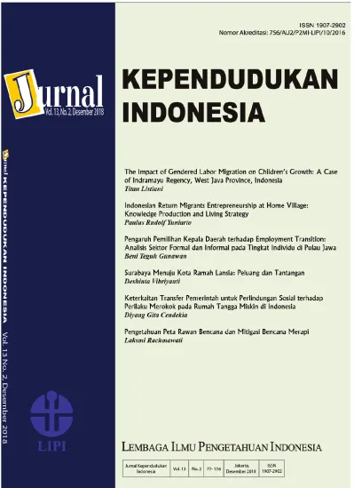 JURNAL KEPENDUDUKAN INDONESIAJurnal Kependudukan Indonesia Merupakan ...