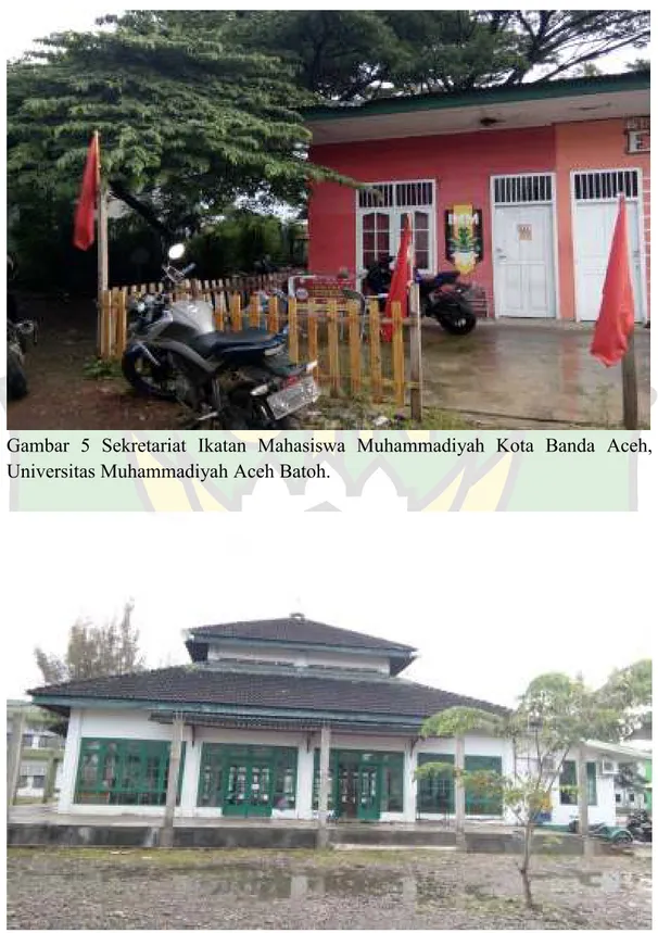 Gambar  6  Masjid  H.  Jafar  Hanafiah  Universitas  Muhammadiyah  Aceh  Batoh,  yang  digunakan  sebagai  aktivitas  keagamaan  seperti  shalat,  dan  Kantin  (Kajian  Rutin, malam Jumat, ba’da Maqrib)