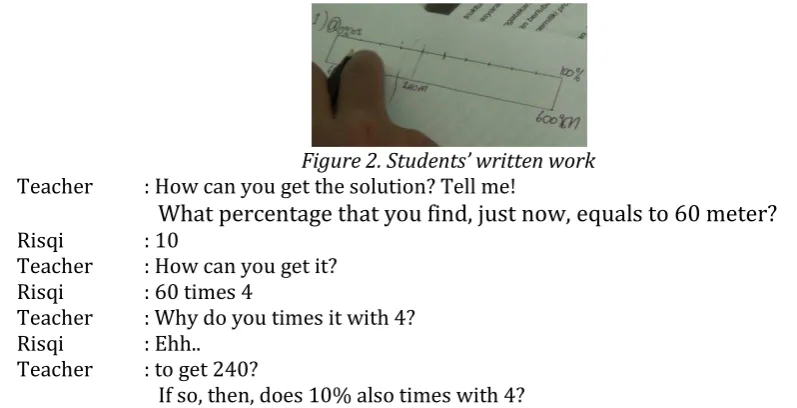 Figure 2. Students’ written work  