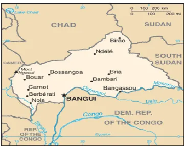 Gambar 3.1 Peta Negara Republik Afrika Tengah 
