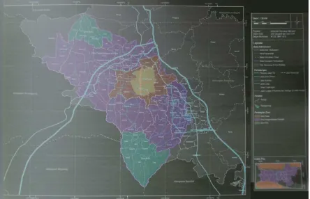 Gambar Peta Pembagian Zona Wilayah Perancangan Kabupaten Semarang  Sumber : Penyusunan Rinci Tata Ruang Kawasan Rawa Pening 2012-2032 