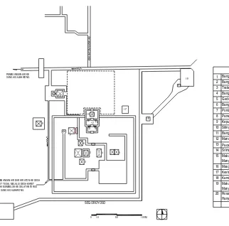 Gambar 3-83: Peta Detail Kedaton Plered (digambar ulang dari Inajati Adrisijanti, 2000) 