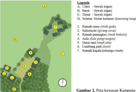 Gambar 2. Peta kawasan Kampung Budaya Sindang Barang 