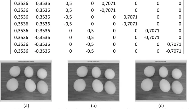 Gambar 2. Grayscale format .JPG (a) Citra Asli (b) Citra Kompresi Wavelet (c) Citra Grayscale dari  Citra Asli 