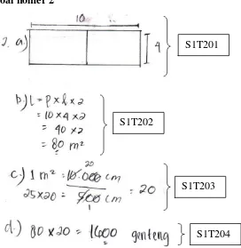 Gambar 4.2 Jawaban subyek S1 pada soal nomor 2 