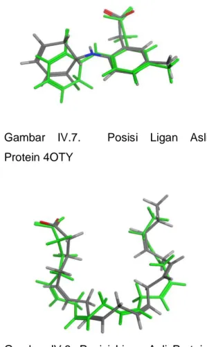 Gambar    IV.7.          Posisi    Ligan    Asli   Protein 4OTY 