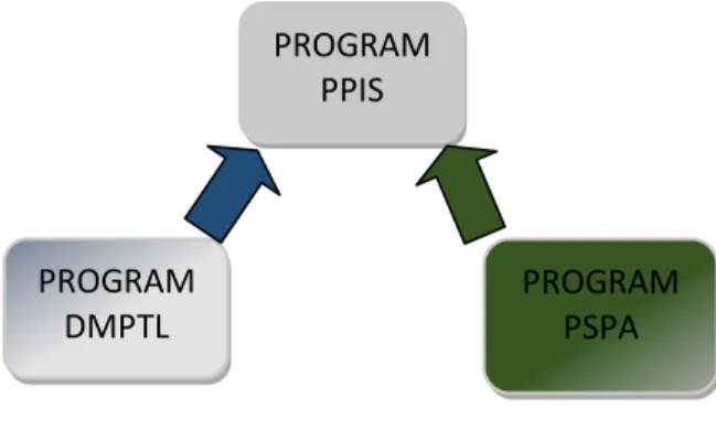 Gambar  3-1  Hubungan  antara  program  teknis   (PPIS)  dengan  program generik  (DMPTTL dan PSPA) 