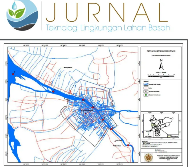 Gambar 1. Peta Lokasi Pengambilan Sampel Air di Sungai Kapuas Kecil   HASIL DAN PEMBAHASAN 