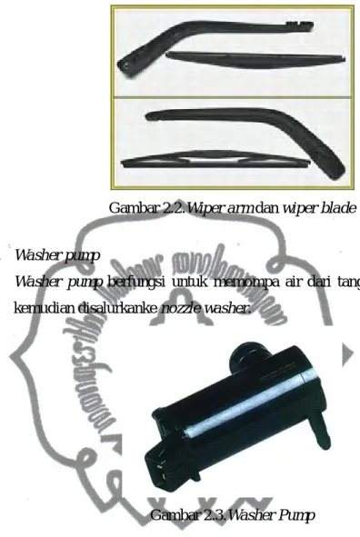 Gambar 2.2.Wiper arm dan wiper blade 