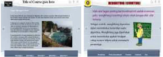 Figure 1. Adjustment  of  a default template with the learning contents !