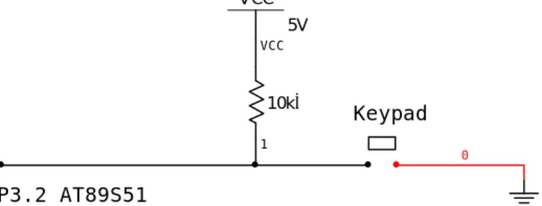 Gambar  3.6  Rangkaian keypad 