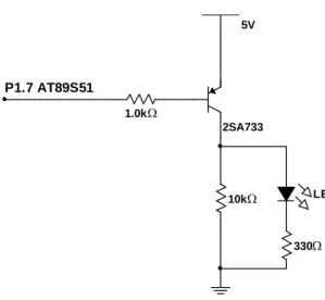 Gambar 3.7   Rangkaian LED indikator 