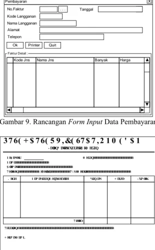 Gambar 10. Rancangan Faktur Jasa Service Dan Penjualan Sparepart PT. SEHAT SERVICE STATION MEDAN