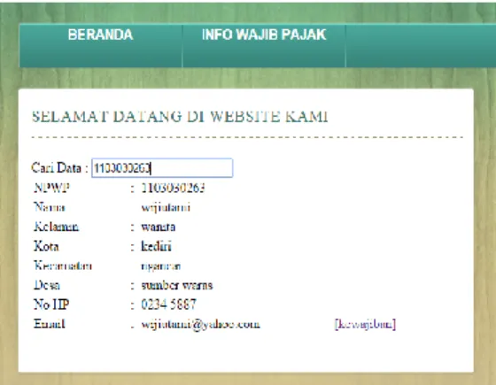 Gambar .10 Halaman Hasil Pencarian. 