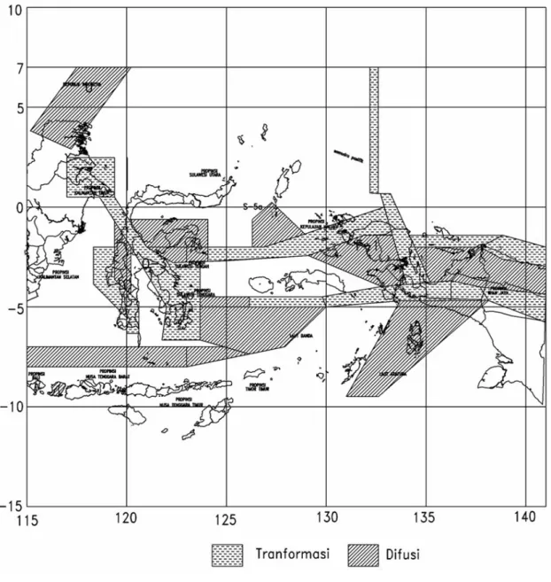 Gambar 4. 12 Zona Trasnformasi dan Difusi Indonesia Bagian timur 