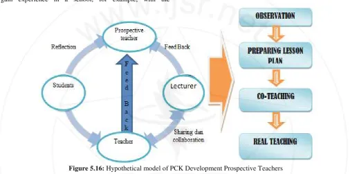 Figure 5.16: Hypothetical model of PCK Development Prospective Teachers  