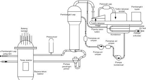 Gambar 1.b. Gambaran umum tentang reaktor daya jenis BWR
