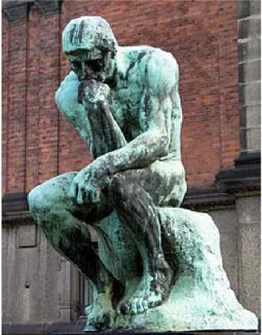 Gambar 25. The Thinker  Patung karya David  Sumber: https://id.wikipedia.org/wiki/Seni_pahat 