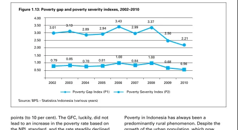 Figure 1.13: Poverty gap and poverty severity indexes, 2002–2010