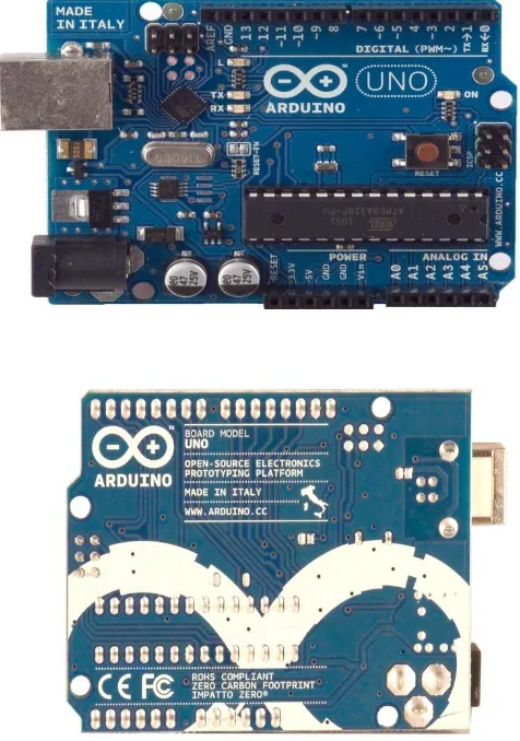 Gambar 2.1: Bentuk Mikrokontroler Arduino UNO 