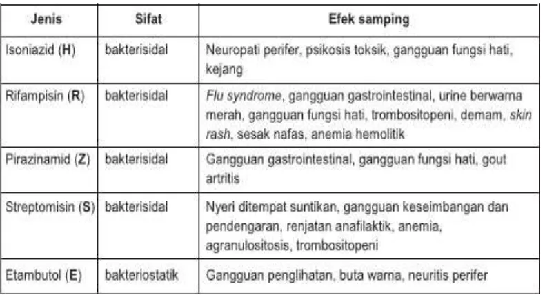 Tabel 3. Jenis OAT 