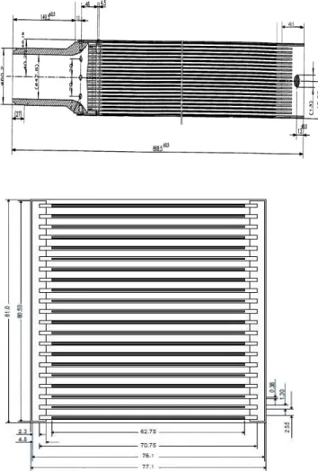 Gambar 1. Susunan perangkat elemen bakar  jenis MTR reaktor RSG-GAS 