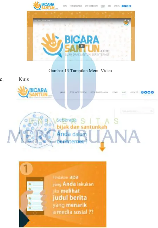 Gambar 13 Tampilan Menu Video 