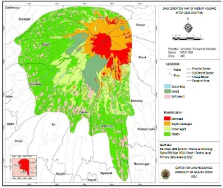 Figure 1. Recent Land Resources Condition Map of The 2nd and 3rd Danger Zone Merapi Volcano