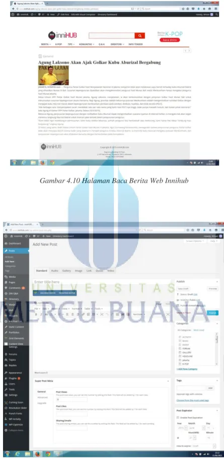 Gambar 4.10 Halaman Baca Berita Web Innihub