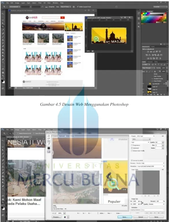 Gambar 4.5 Desain Web Menggunakan Photoshop