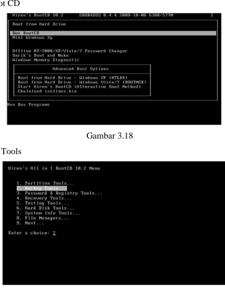 Gambar 3.18  e)  Pilih Backup Tools 