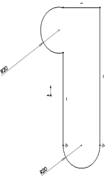Gambar 4.3 Sketsa yang telah diberi radius