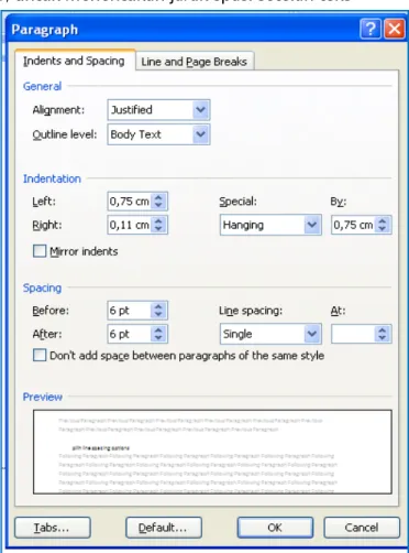 Gambar kotak dialog Line options